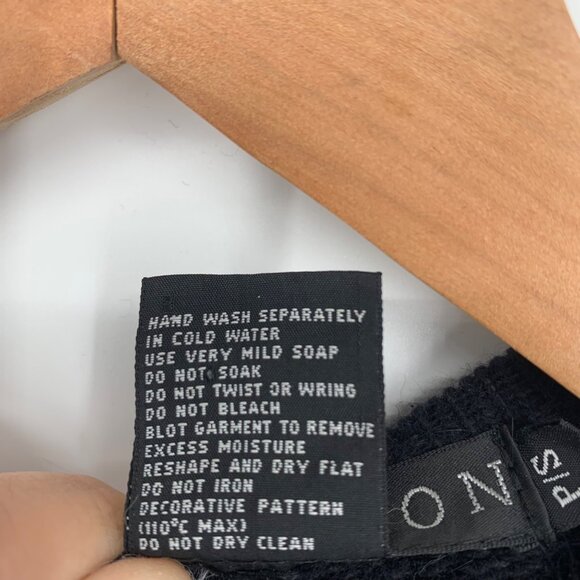 Vintage Sequin Sweater IB Diffusion Silk Angora Blend PS Black Shoulder Pads - Picture 9 of 12